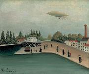 Henri Rousseau View of the Quai d'Ivry oil